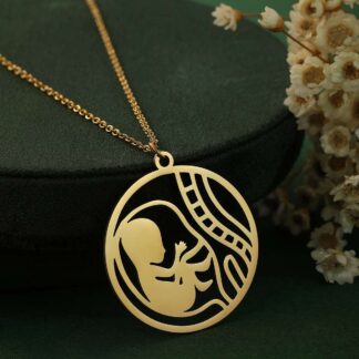Anne Karnındaki Bebek Kolye | 925 Ayar Gümüş | Hamilelik Hediyesi