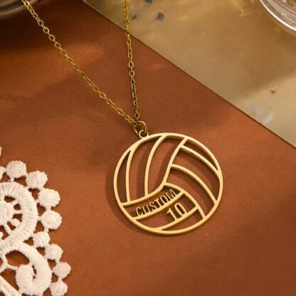 Altın Voleybol Topu Kolye